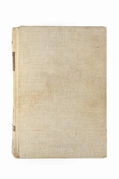 Empty front book cover with cloth cover, old closed hardcover book Stock Photos