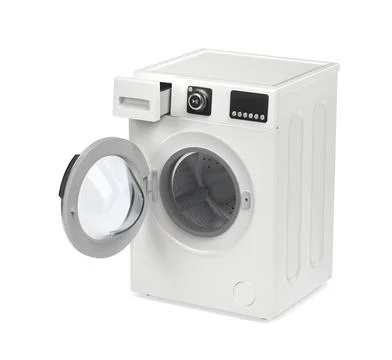Empty front load washing machine Stock Illustration