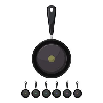 Empty frying pan kitchen cartoon vector graphic Stock Illustration