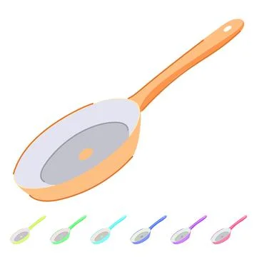 Empty frying pan vector cartoon graphic Stock Illustration