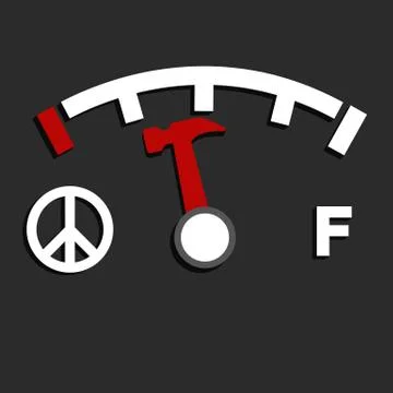 Empty fuel meter Stock Illustration