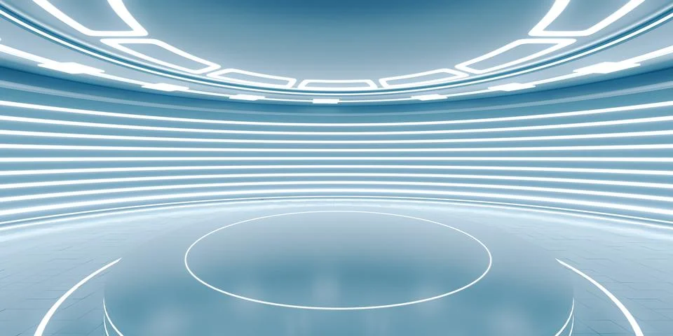 Empty futuristic interior イラスト素材