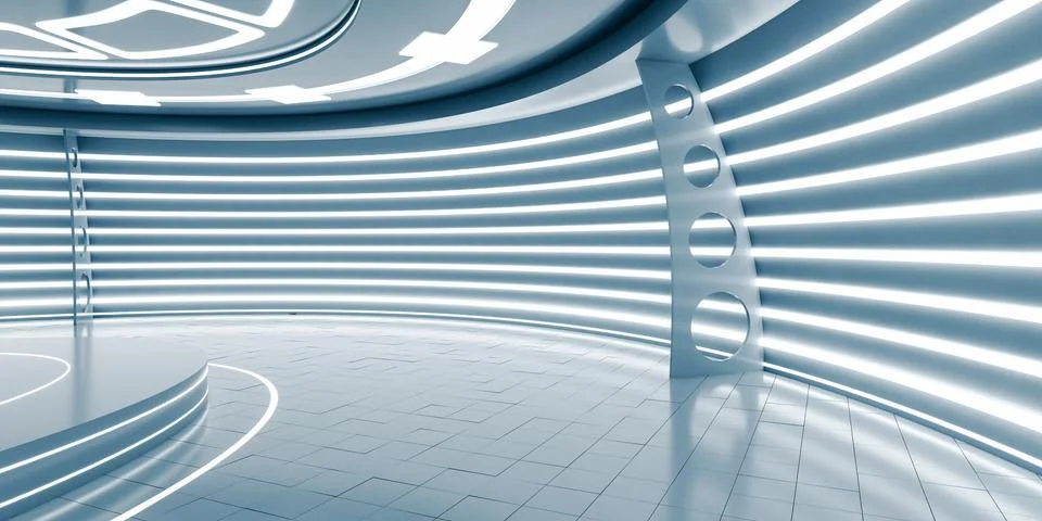 Empty futuristic interior イラスト素材
