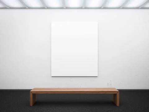Empty gallery with frame Иллюстрация