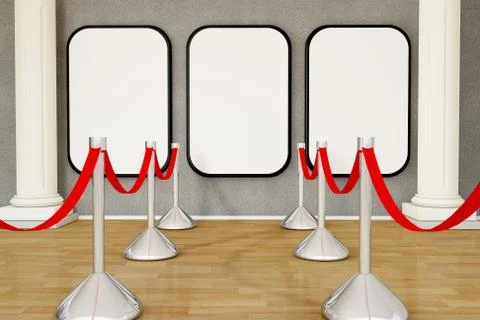 Empty gallery room Stock Illustration