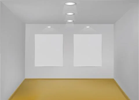 Empty gallery room Stock Illustration