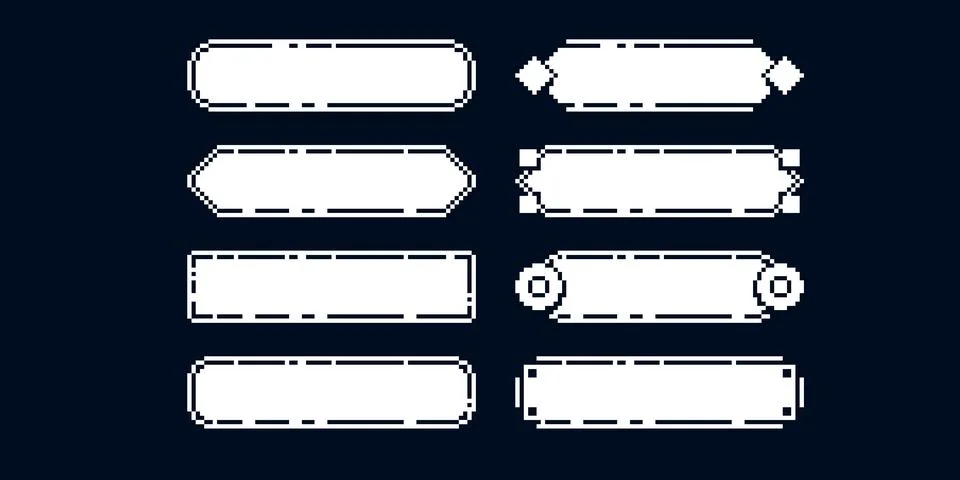 Empty game user horizontal interface frames Stock Illustration