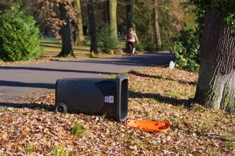 Empty garbage bin Stock Photos