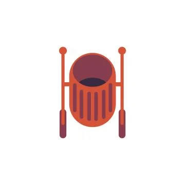 Empty garbage can - city street and park element. Stock Illustration