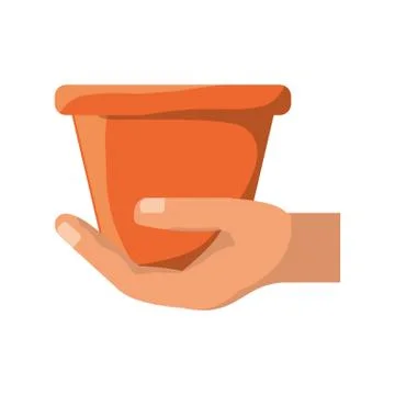 Empty gardening pot Stock Illustration