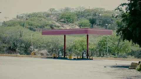 Empty gas station Stock Footage 83929825