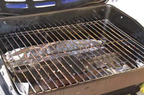 An empty gasgrill Foto stock