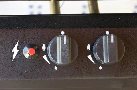 An empty gasgrill Stock Photos