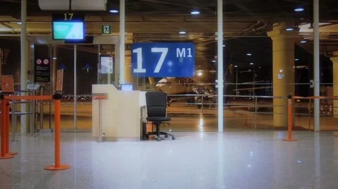 Empty gate in airport Stock Footage 46202166