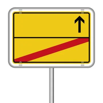 Empty german town sign Stock Illustration