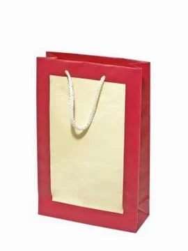 Empty gift bag.isolated. Stock Photos