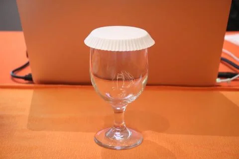 Empty glass background - Image Stock Photos