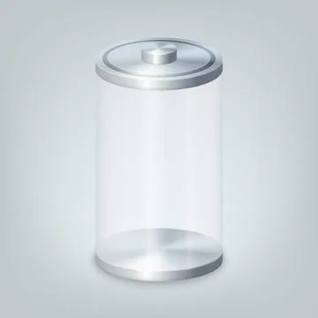 Empty glass battery Stock Illustration