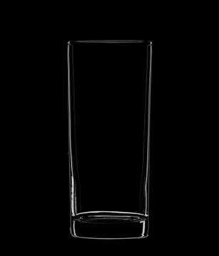 Empty glass on a black background Stock-Fotos