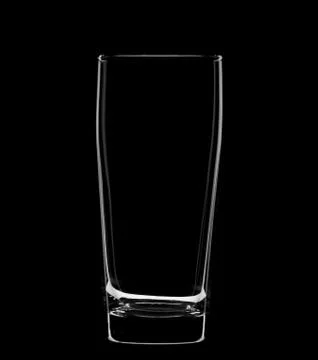 Empty glass on a black background Stock Photos