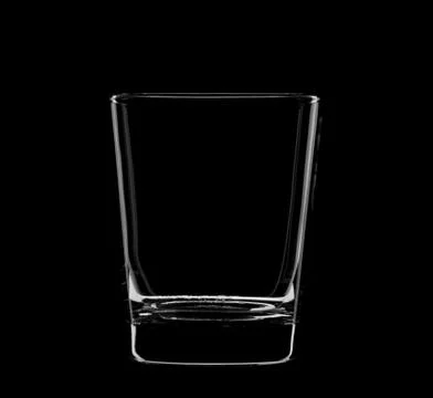 Empty glass on a black background Фото