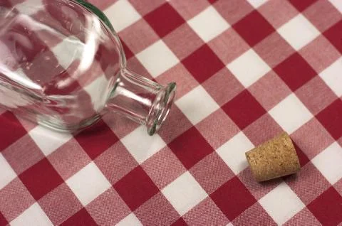 Empty glass bottle. Close-up Stock Photos