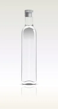Empty Glass Bottle Stock Illustration