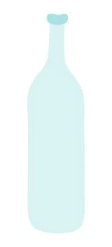 Empty glass bottle illustration isolated Stock Illustration