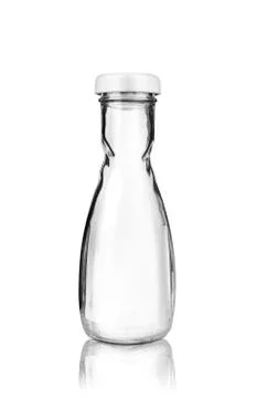 Empty glass bottle, isolated Stock Photos