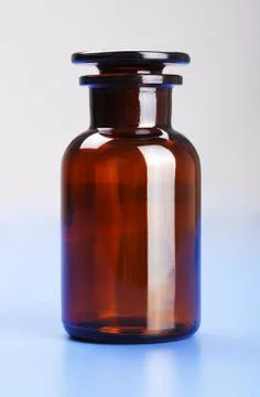 Empty glass bottle Stock Photos
