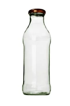 Empty glass bottle Stock Photos