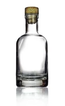 Empty glass bottle Stock Photos