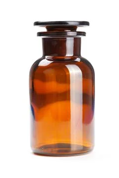 Empty glass bottle Stock Photos