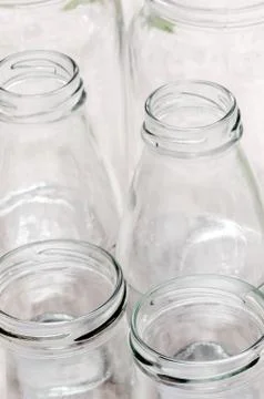 Empty glass bottle Stock Photos