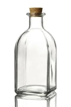 Empty glass bottle Stock Photos