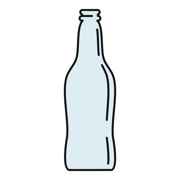 Empty glass bottle vector illustration isolated on white Stock Illustration