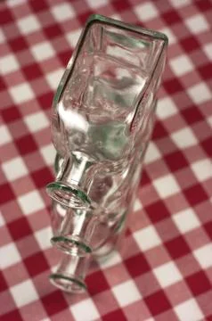 Empty glass bottles. Close-up Foto stock