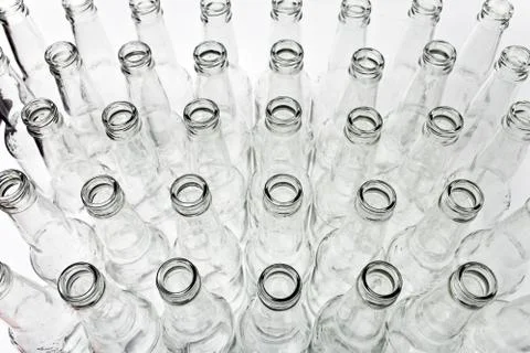Empty glass bottles Stock Photos