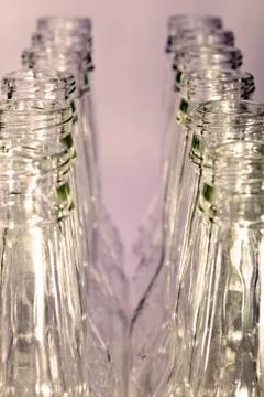 Empty glass bottles Stock Photos