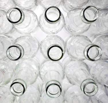Empty glass bottles Stock Photos