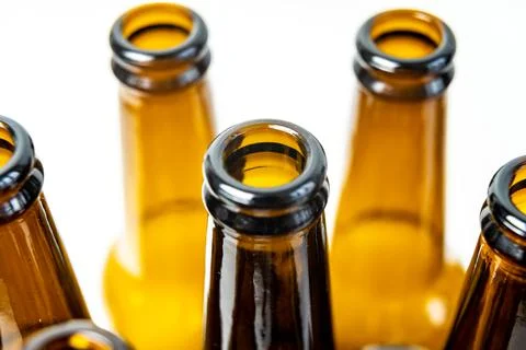 Empty glass bottles Stock Photos