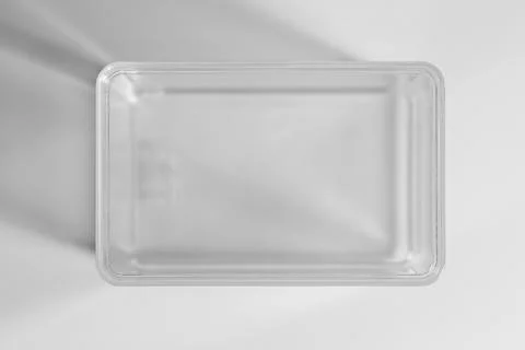 Empty of Glass box top view, white background Stock Photos