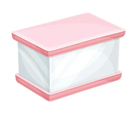 Empty glass box, transparent showcase with lid vector illustration イラスト素材