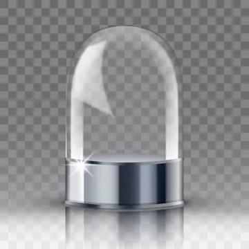 Empty Glass Bulb. Transparent Case For Your Object Illustrazione stock