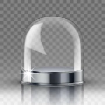 Empty Glass Bulb. Transparent Case For Your Object Illustration