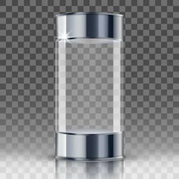 Empty Glass Capsule Showcase Stock Illustration