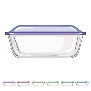 Empty glass container cartoon vector graphic Stock Illustration