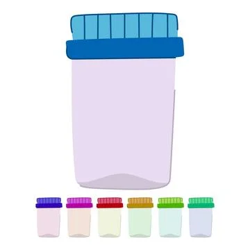 Empty glass container vector cartoon graphic Stock Illustration
