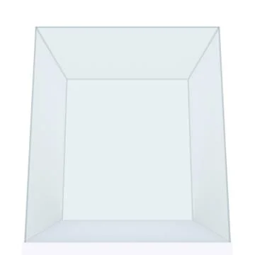 Empty Glass Cube isolated 库存插图