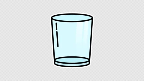 Empty glass cup Vídeo Stock 335463433